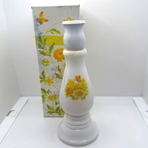 Vintage Avon‎ Buttercup Candlestick Sonnet Cologne with Original Box